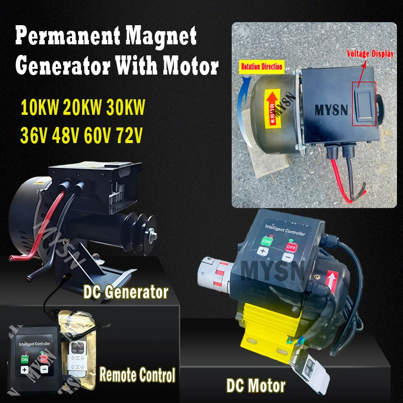 

Low Noise 10KW 20KW 30KW Permanent Magnet Generator 48V 60V 72V Free Energy Alternator Alternative Energy Generator Set For Home