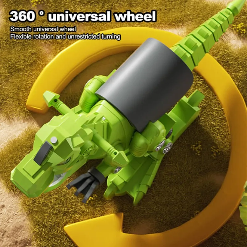 Dinosaur Ride on Toys Toddler Ride on Cars with Music Light & Mist Spray Wagging Tail Chrismas Birthday Gifts Indoor Outdoor