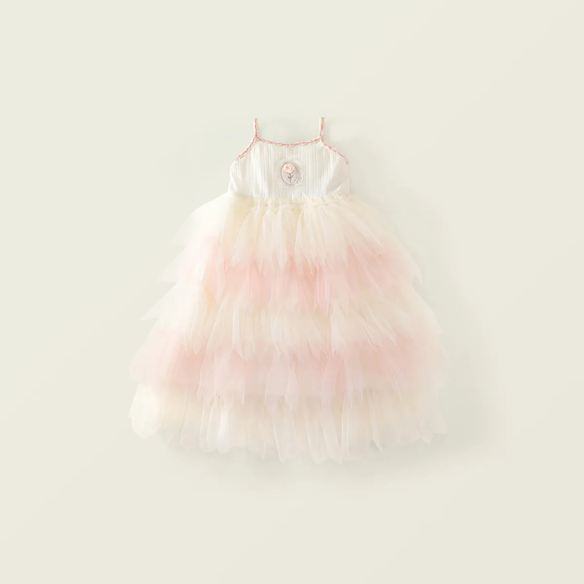 

Girls' Dress Summer Dress 2026 New Children's Suspender Mesh Princess Dress Cake Fluffy Skirt Birthday Flower Girl