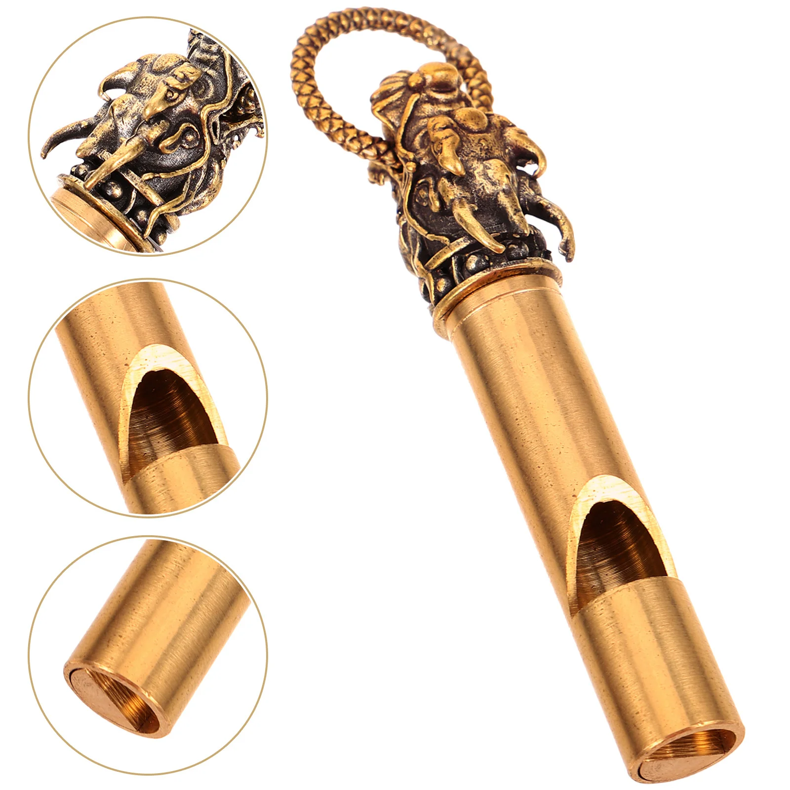 صافرة نحاسية لامعة مادة جديدة للأنشطة الخارجية بصوت عالٍ وهش المشي لمسافات طويلة التخييم صافرة الطوارئ بقاء