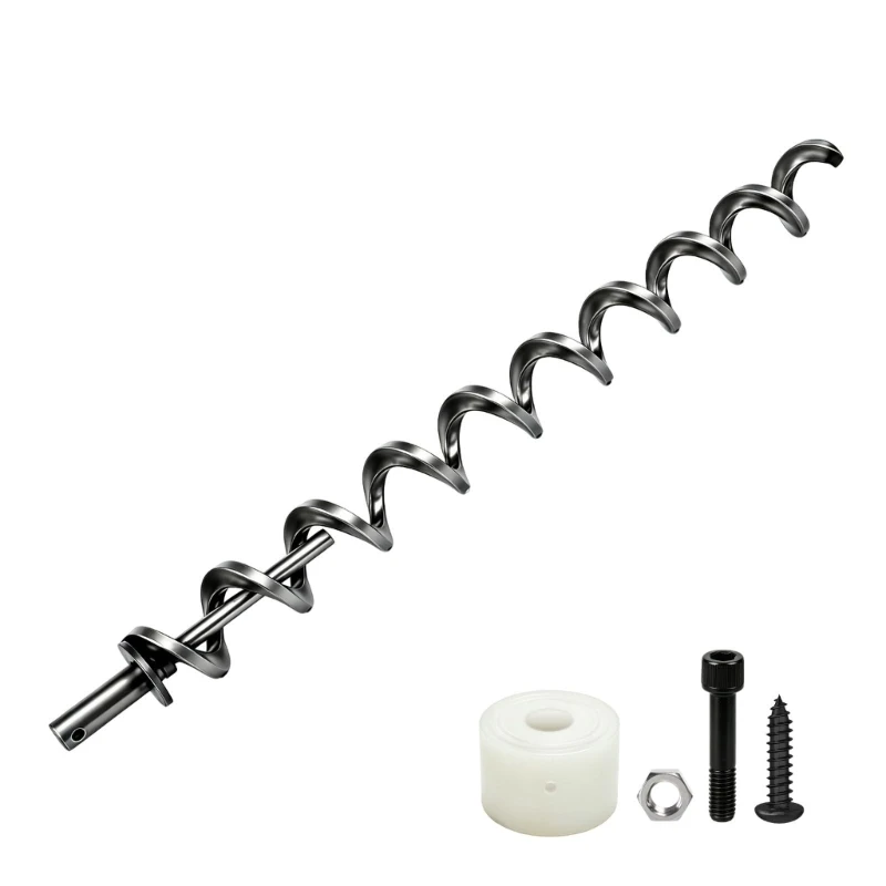 Pellet Smoker Feed Part Replacement Rod with Sleeve Mounting Hardware for Current Part Comparison 55KF
