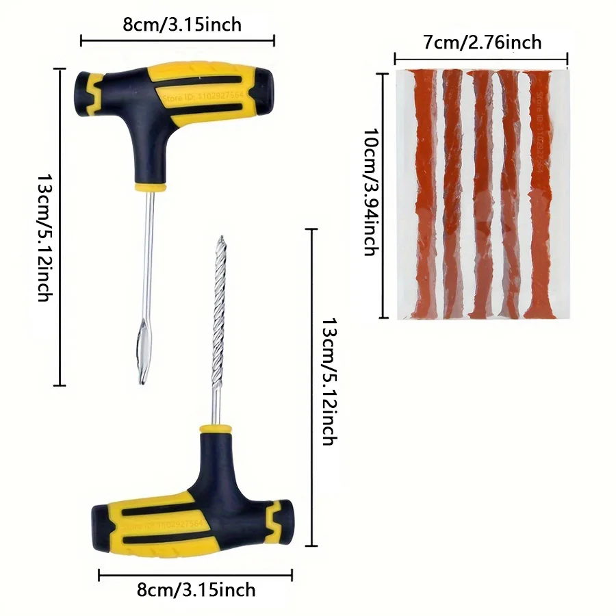Auto Bike Tubeless Tire Repair Tools Studding Puncture Plug Rubber Strip for Car Tyre Garage Maintenance Tools