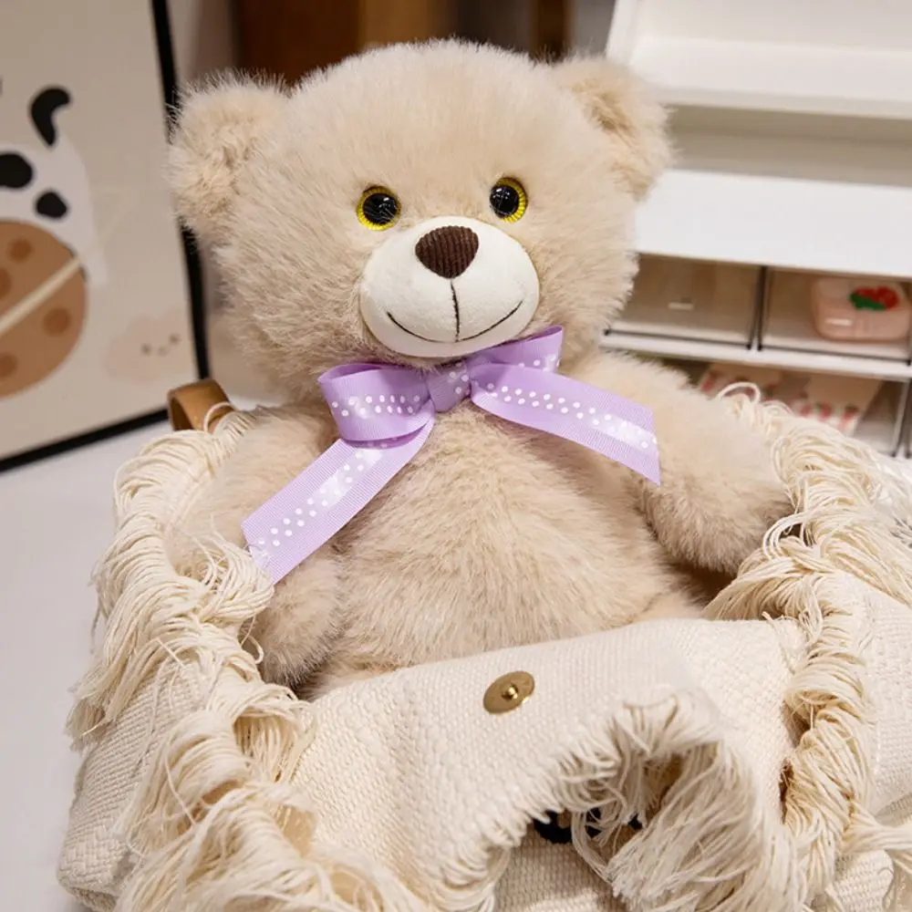 

Ribbon Bow Tie Bow Bear Toys Couple Bears PP Cotton Bear Doll Cartoon Simulation Stuffed Animal Pillow Adults Children