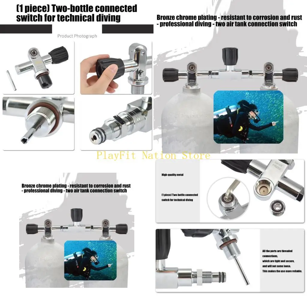 

242F DIN / Yokes Double Twin Gas Cylinder Valves For Technical Diver Enduring