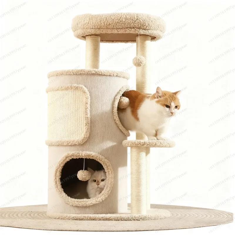 Multi-storey sisal cat jumping platform apartment, universal color design for all seasons