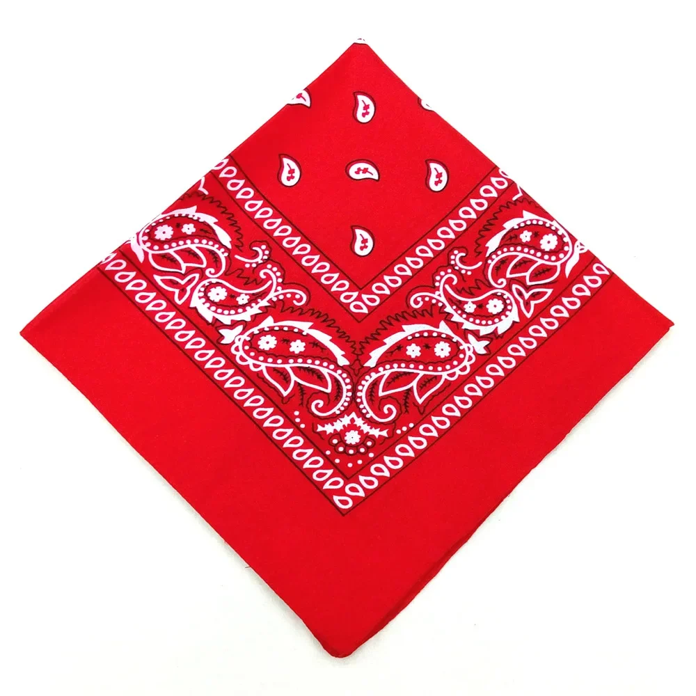 55cm Unisex Men Women Bandana Hairband Cowboy Mens Biker Sports Headwear Wrist Hairwrap Paisley Head Wrap Square Scarf