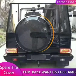 Car Spare Tire Cover for Mercedes Benz G Class G500 W463 G55 G65 G63 2008-2014 Rear Tire Cover Body Kit Carbon Fiber