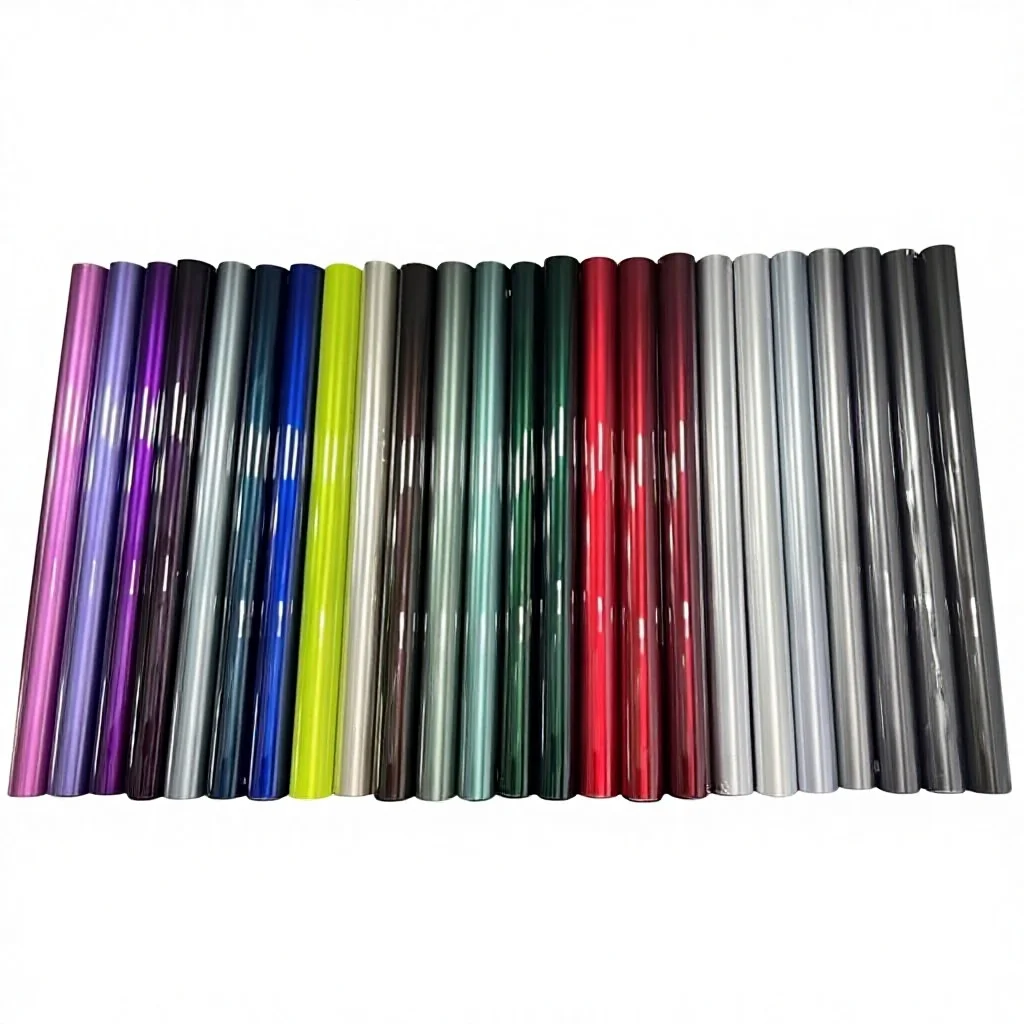 Super Glossy PET Metallic Dragon Red & Glossy Vampire Red Vinyl Wrap Film For Cars & Motorcycles Color-Changing Function