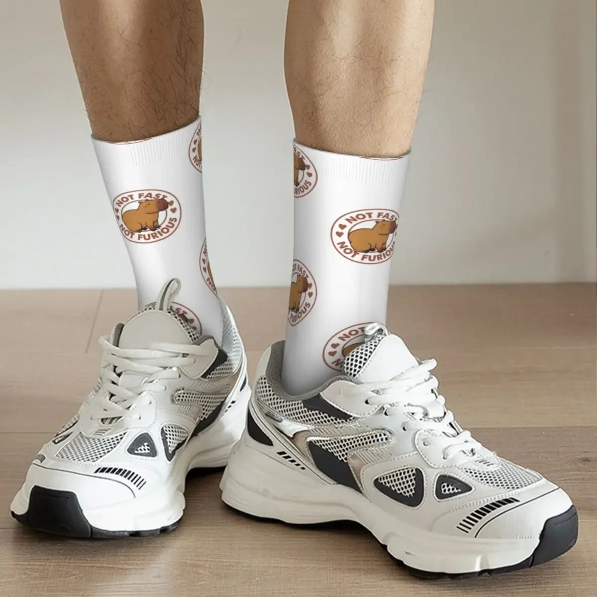 Autumn Winter Crazy Design Unisex Not Fast Not Furious Capybara Socks Tobe Fonseca Non-slip Basketball Socks