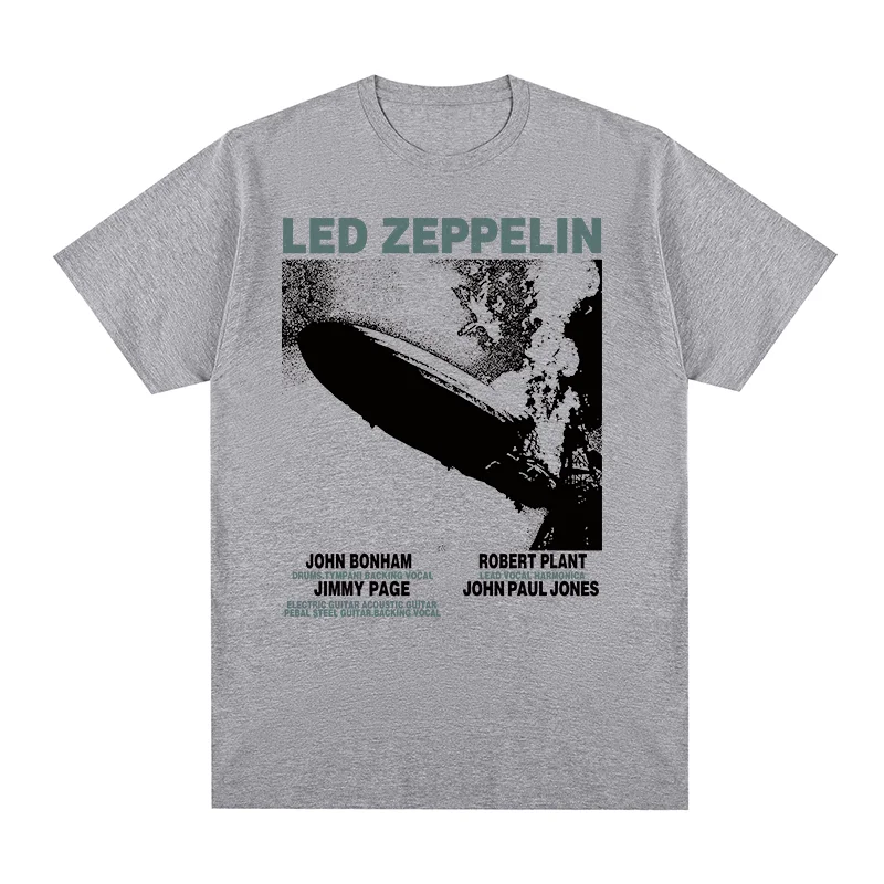 LED Vintage Rock Band Mothership Tour Symbol Printed T-shirt Men Women Cotton Loose Casual Tshirt Men's T-shirts Men's Clothing