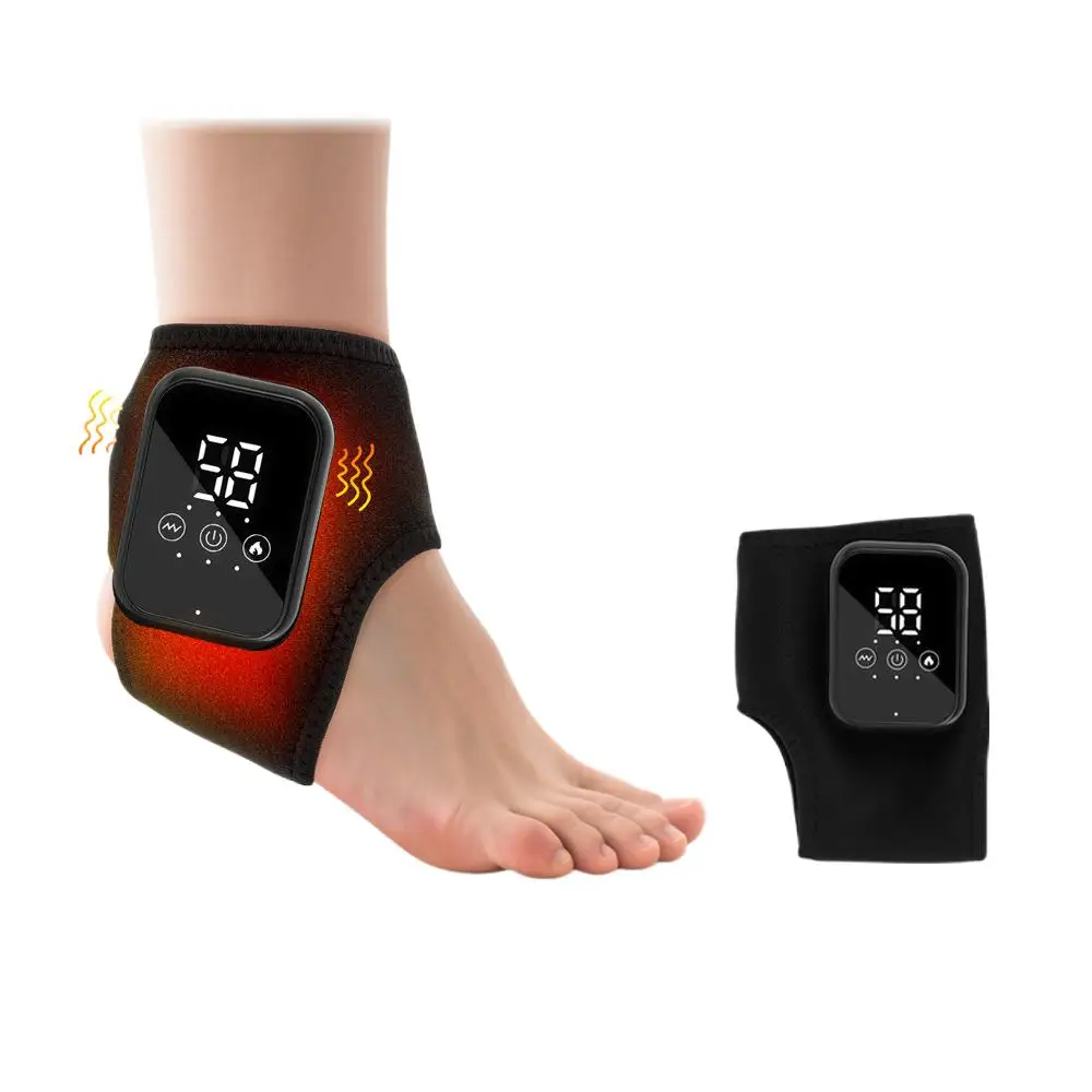 

Electric Heated Ankle Wrap with Heating and Vibration for Foot Massage Therapy Rechargeable Model