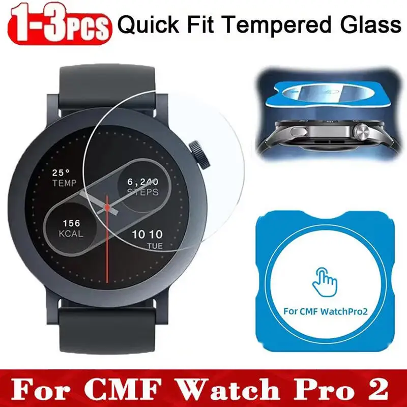 HD Tempered Glass With Alignment Tool For CMF By Nothing Watch Pro 2 Screen Protector Anti-Scratch Films For CMF Watch Pro 2