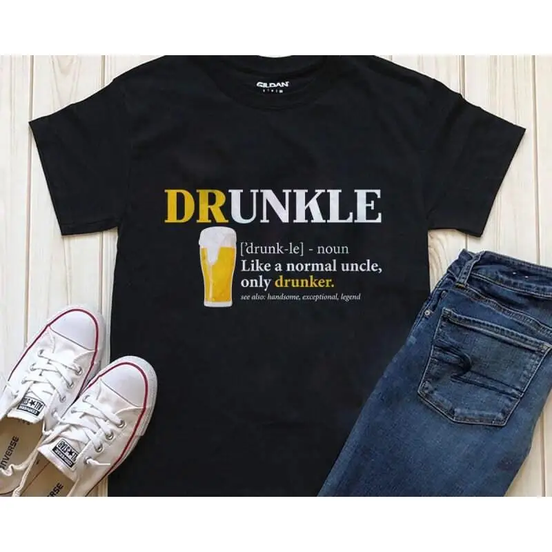 Drunkle T shirt beer tee top drinking perfect gift present