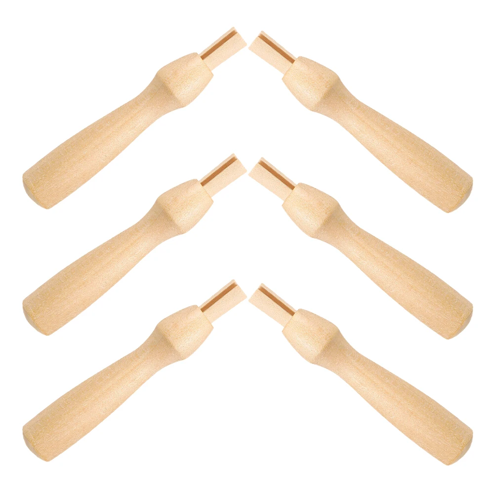 

6pcs Felting Wooden Handles Handmade Needle Felting Tools Handles Craft Tools Ergonomic Design Wool Toy Repair