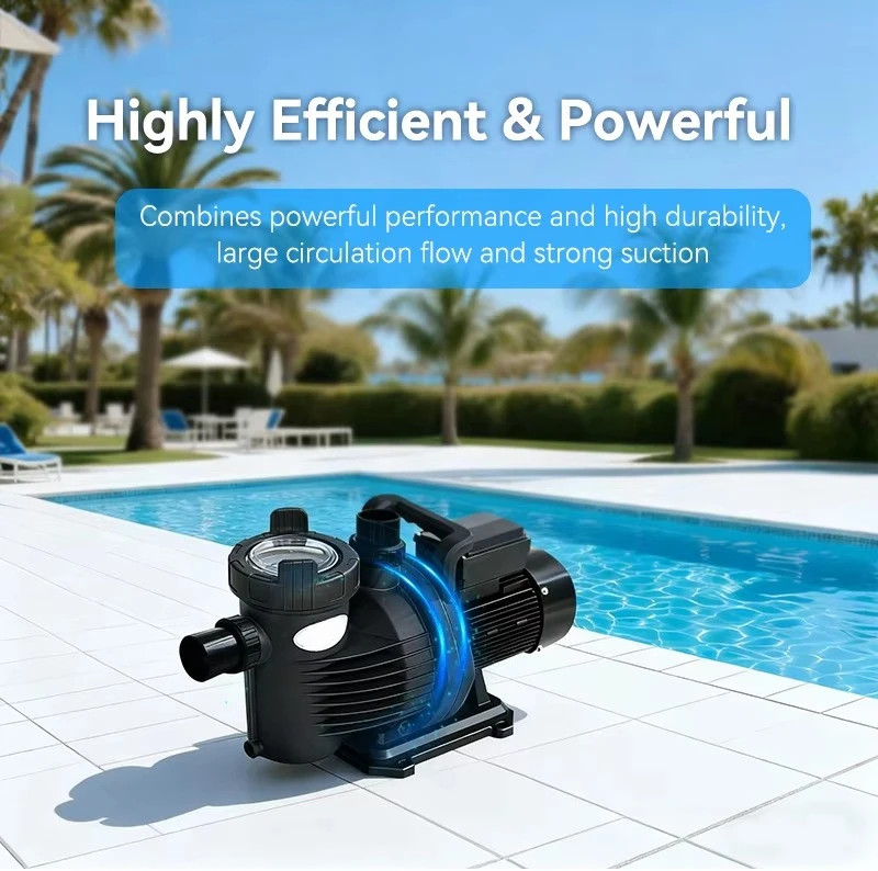 Swimming Pool Pump with High Pressure Water Filtration Electric Single Speed 1HP/2HP Water Pump for Swimming Pool and Accessory