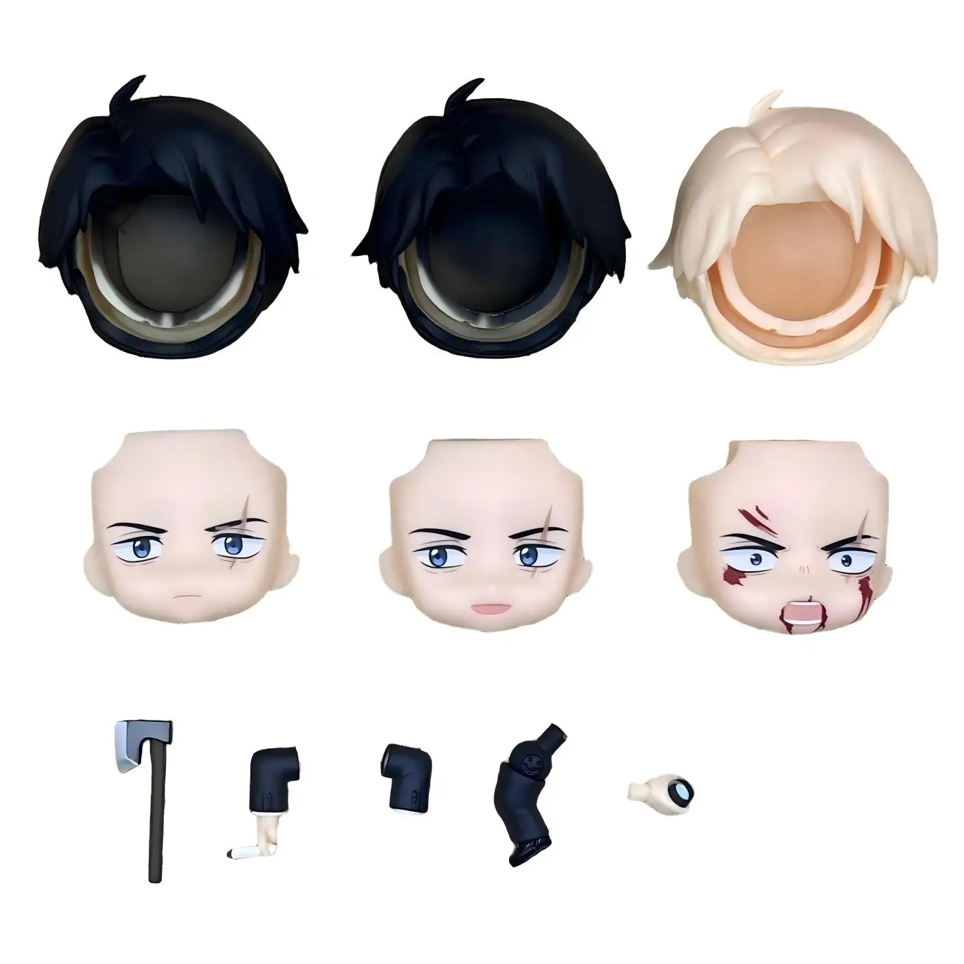 zuozuomuxiuming GSC Clay Man Face doll face hair doll accessories