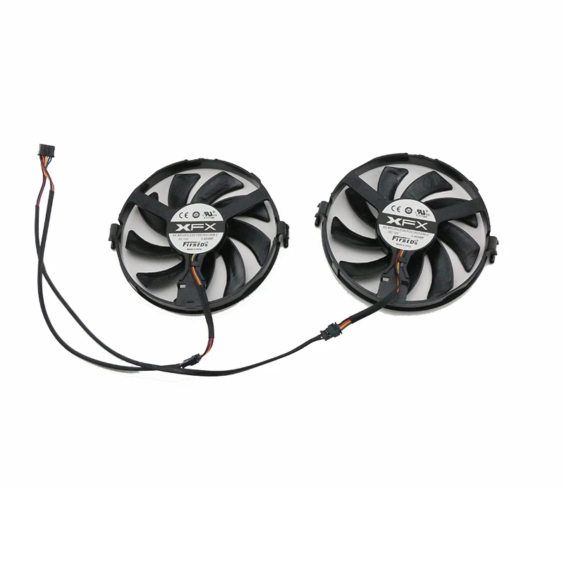 New FDC10U12S9-C 2pcs/lot 4pin DC12V 0.45A for XFX R7 360 370 R9 380 380X R9 370 370X  graphics card fan