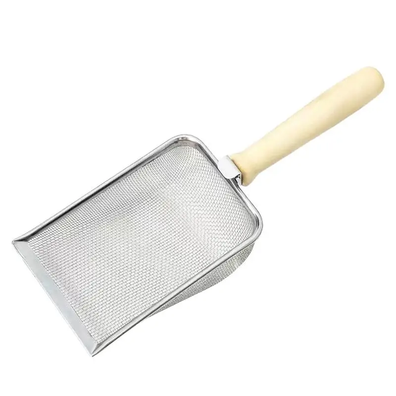 Cat Scooper For Litter Box Ergonomic Handle Litter Scooper Metal Cat Litter Scoops Fine Mesh Shovel For Efficient Sifting Little