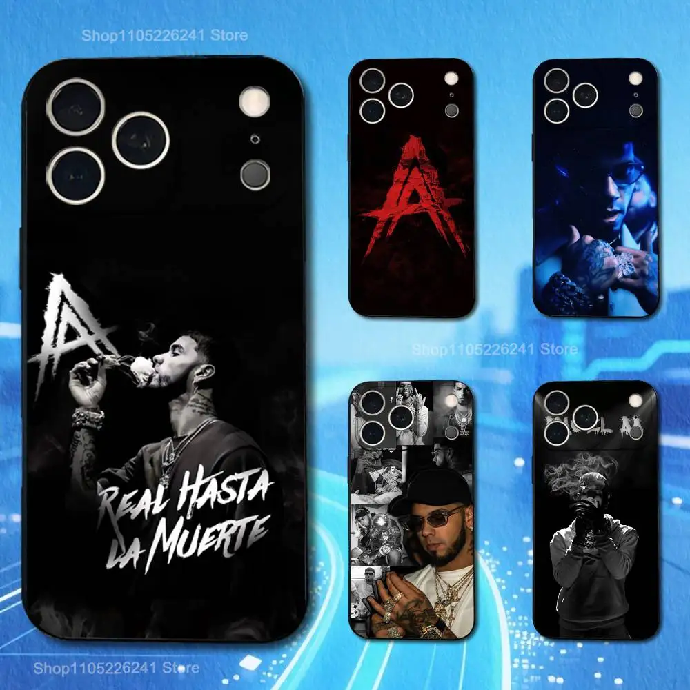 

Singer A-Anuel A-AA Cool Case For iPhone 11,12,15,14,13,16,17,Plus,Pro Max,XS,X,XR,SE,Mini,8,7,Soft Silicone Black
