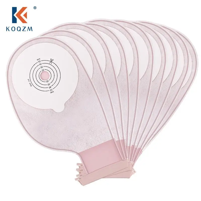 Durable Colostomy System:Drainage 10pcs Colostomy Bag Stoma Care bags with Carbon Filter