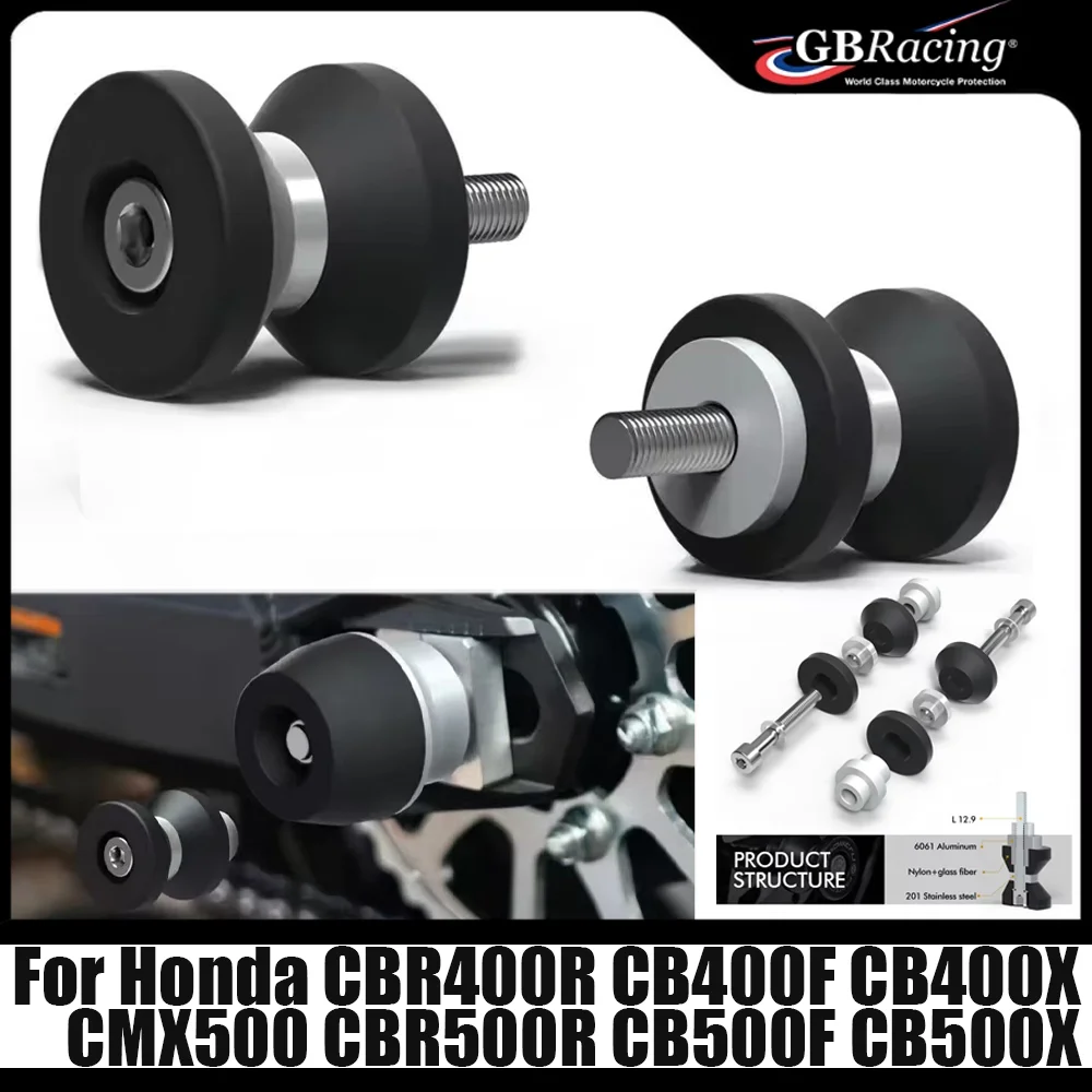 

For Honda CBR400R CB400F CB400X CMX500 CBR500R CB500F CB500X Motorcycle Paddock Stand Bobbins