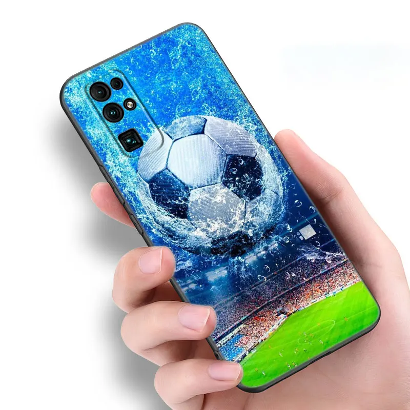 Fire Football Soccer Ball Phone Case For Huawei Nova 8 9 5T Y60 Y90 Honor X9 30 30S 50SE 60 70 Mate 20 40 Pro 10 Lite Plus Cover