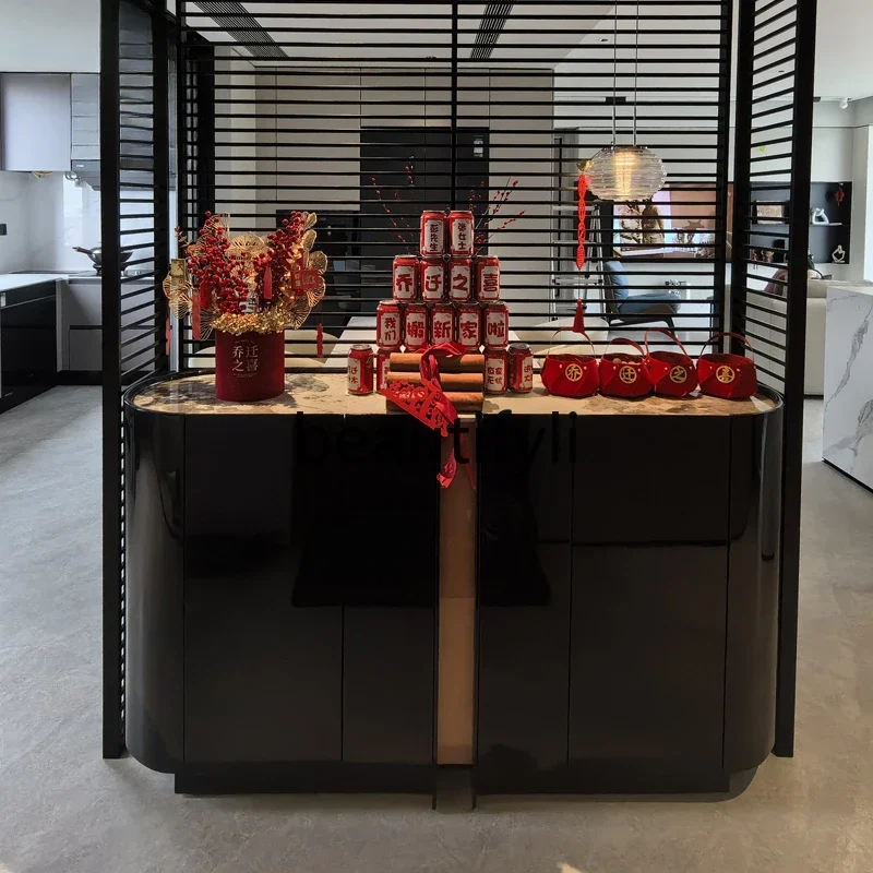 

ss26 Modern simple light luxury entrance cabinet villa restaurant locker