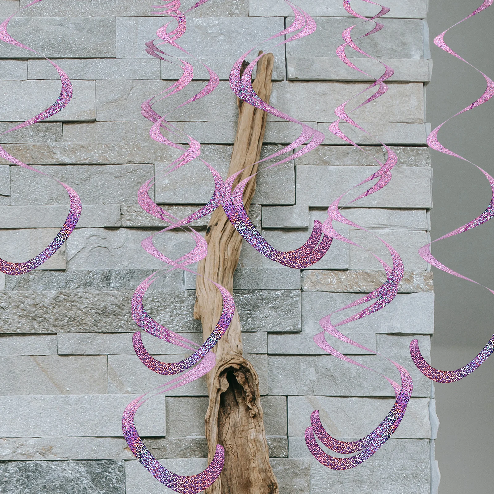 

30Pcs Curling Spiral Pendants Shatterproof Flexible PVC Hanging Decor for Birthday Wedding Halloween Christmas Party Supplies