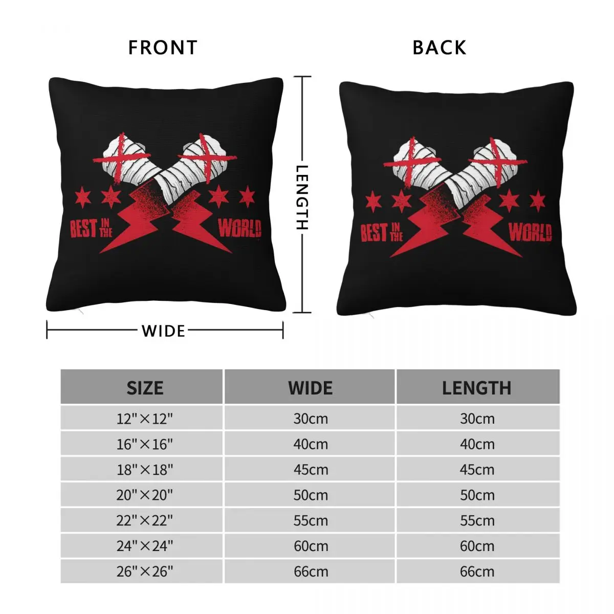 Cm Punk Logo (10) Square Pillowcase Cushion Cover Pillow Case Throw Pillow Cover for Home Sofa Living Room