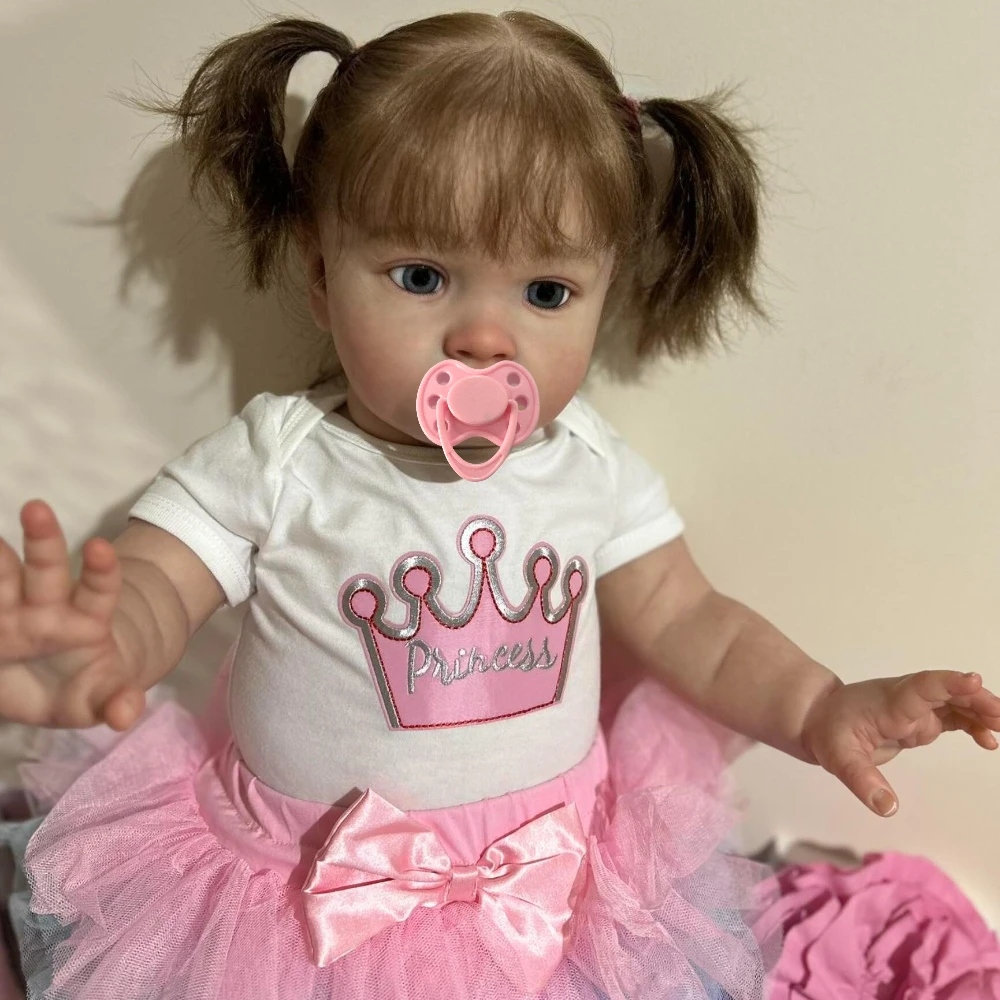 

BZDOLL Like Real Toddler 60 CM 24INCH Reborn Baby Fat Big Doll 3D Paint Skin Soft Vinyl Cloth Body Art Bebe Toy Gift For Kids