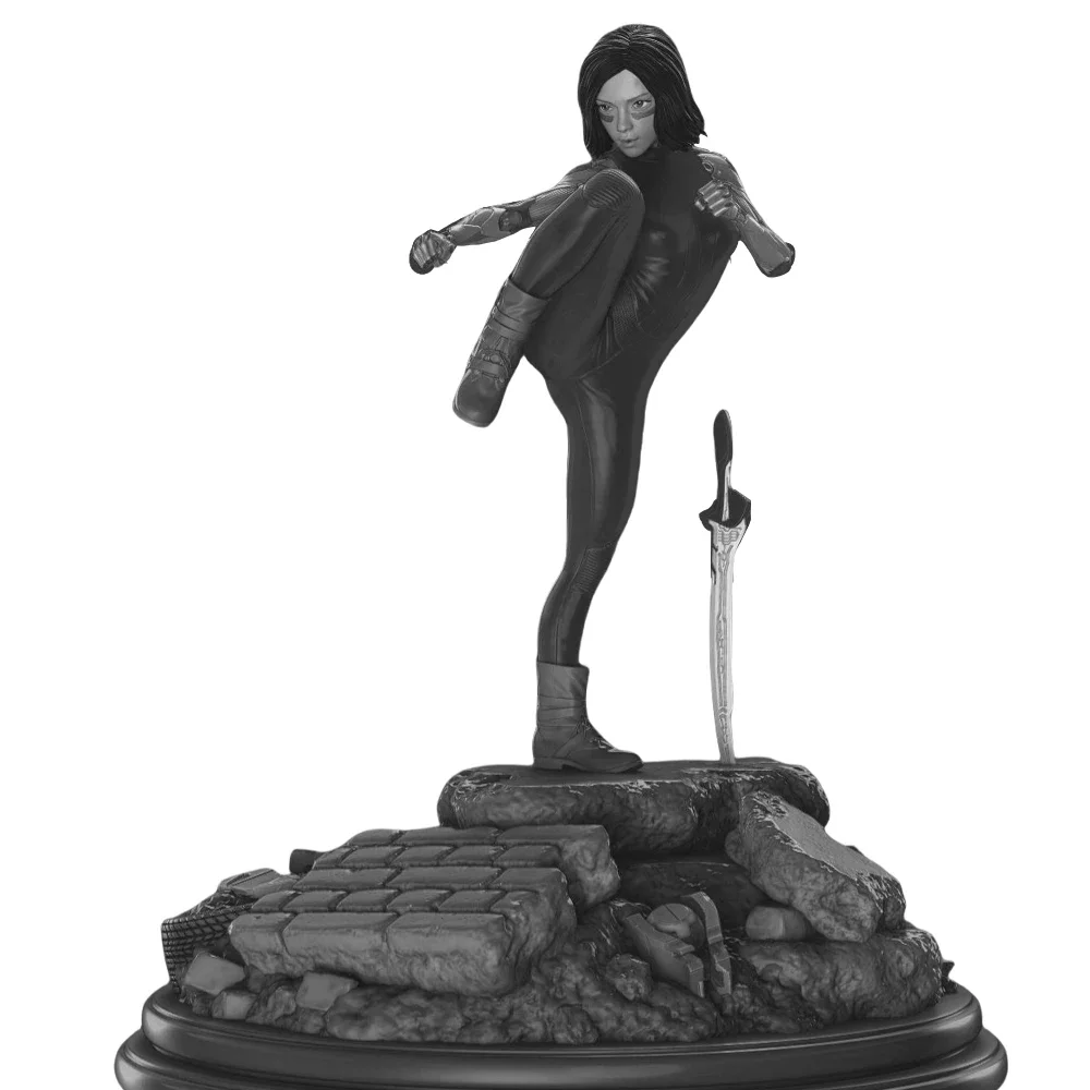 Alita Figurka 1:24 Miniaturowy zestaw modeli do składania żywicy Niepomalowany plastikowy zestaw modeli do składania A741