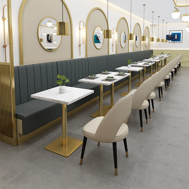 

Factory Direct Sales Cafe Furniture Wooden Chair Modern Contemporary Wooden Table Banquette Foshan Manufacturer Used Restaurant