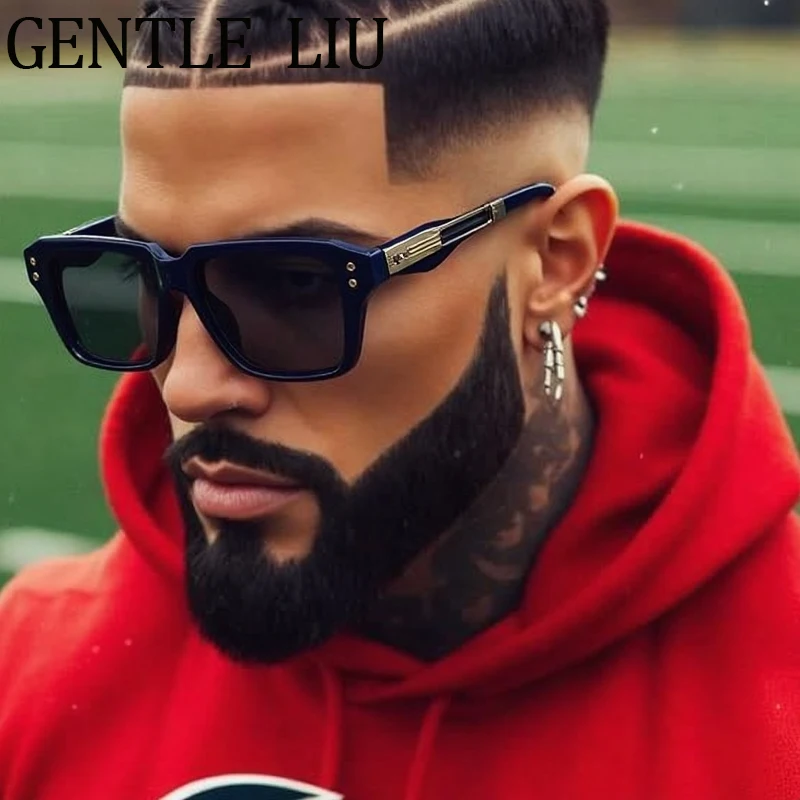 

Steampunk Square Polarized Sunglasses Men 2025 Luxury Brand Classic Driving Punk Trendy Glasses For Male Outdoor Shades UV400