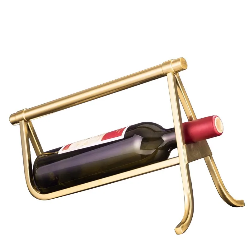 

Wine rack high-end ornaments creative home living room wine cabinet metal products decoration