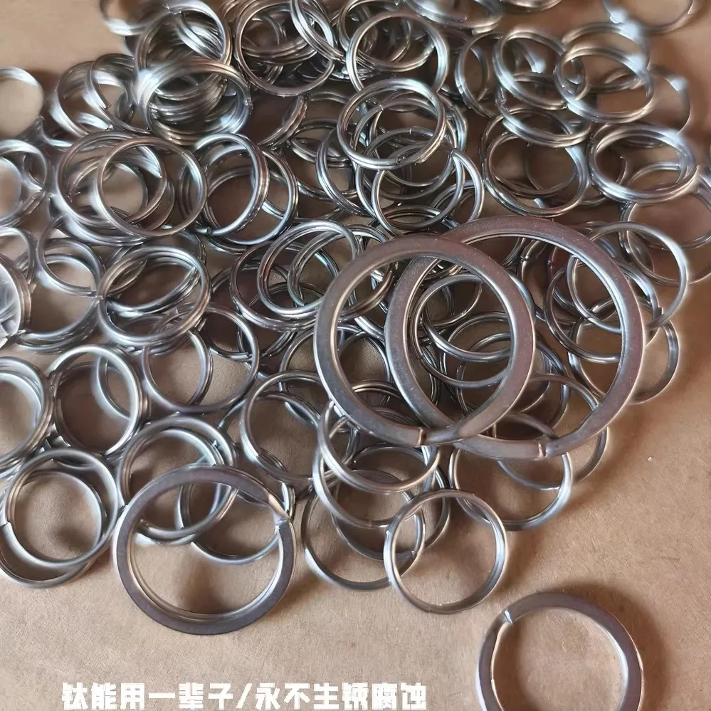 10 Packs 12/14/20/25/30 mm; Pure titanium alloy key rings; Flat rings; Hanging rings