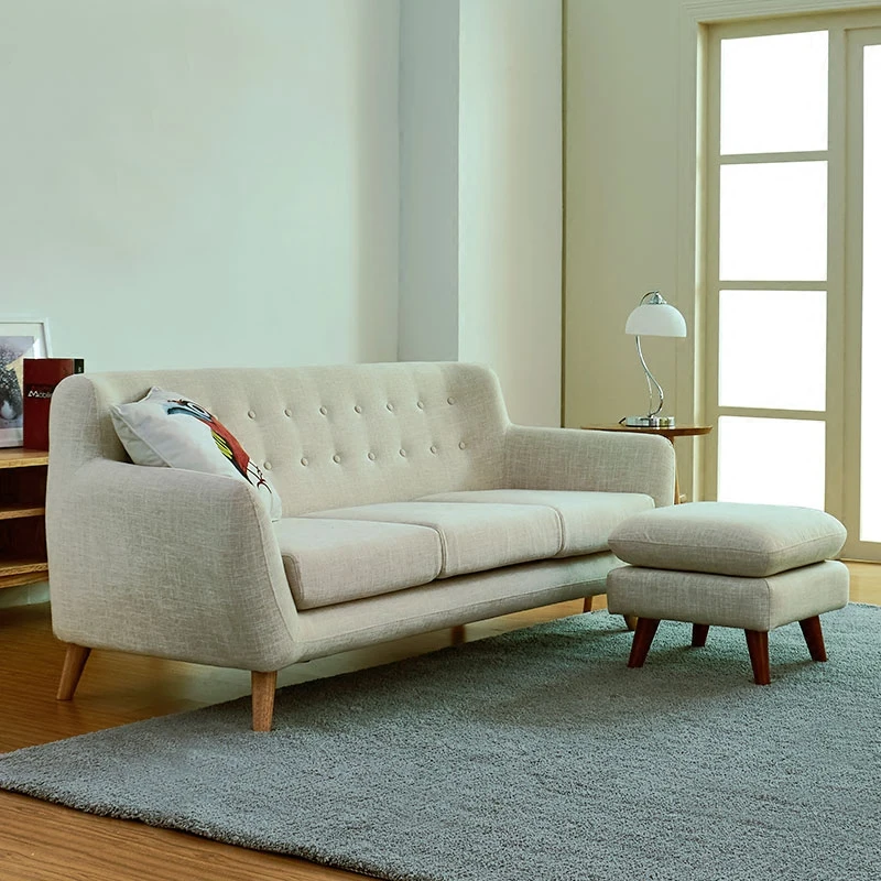Small Unit Simple And Creative Zipper Single Person Double Three Person Living Room Combination Fabric Sofa Japanese Nordic Sofa