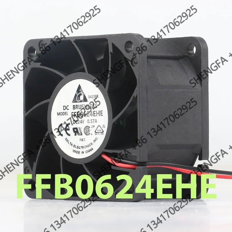 cooling fan two wire FFB0624EHE Original Delta 5V 12V 48V DC 24V 0.57A AC EC 6038 60X60X38MM 6CM speed alarm Double ball bearing