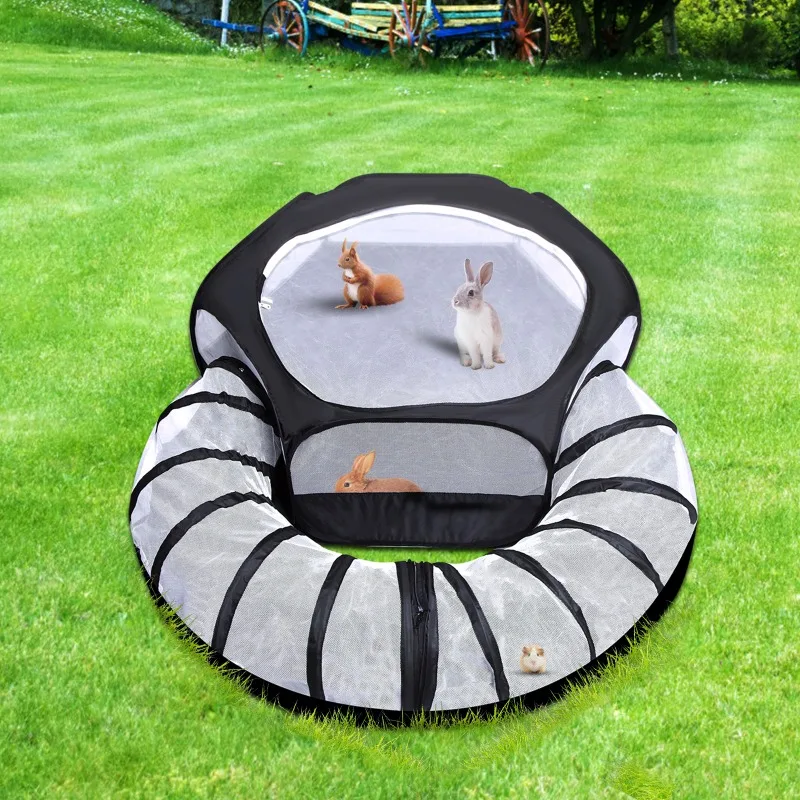 Summer Pet Toy Cat Portable Foldable Game Fence Crawling Small Animal Waterproof Tent Tunnel Small Dog Cat Fence Pet Products