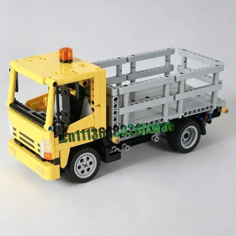 844PCS Japanese Medium‑Duty Flatbed Utility Truck MOC Vehicle Model DIY Assembled Building Bricks Adult Collectible Popular Gift