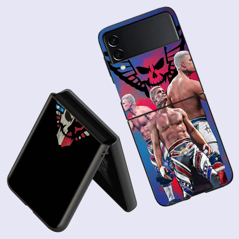 C-Cody R-Rhodes Phone Case For Fundas Samsung Galaxy Z Flip 5 6 Flip 4 3 5G Back Hard Capa Coque TPU PC Shell CoverC-Cody R-Rhod