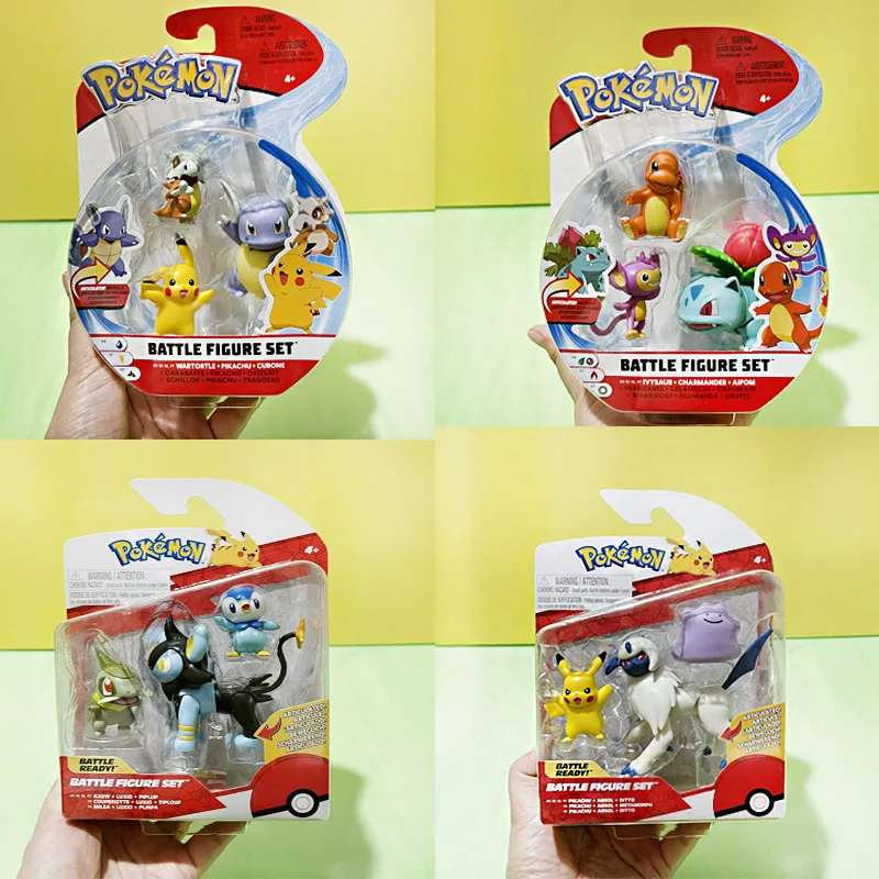 بوكيمون عمل أرقام Wartortle Bulbasaur Charmeleon Luxio Absol Jolteon لعبة مجسمة تحصيل سطح المكتب زخرفة الأطفال هدية