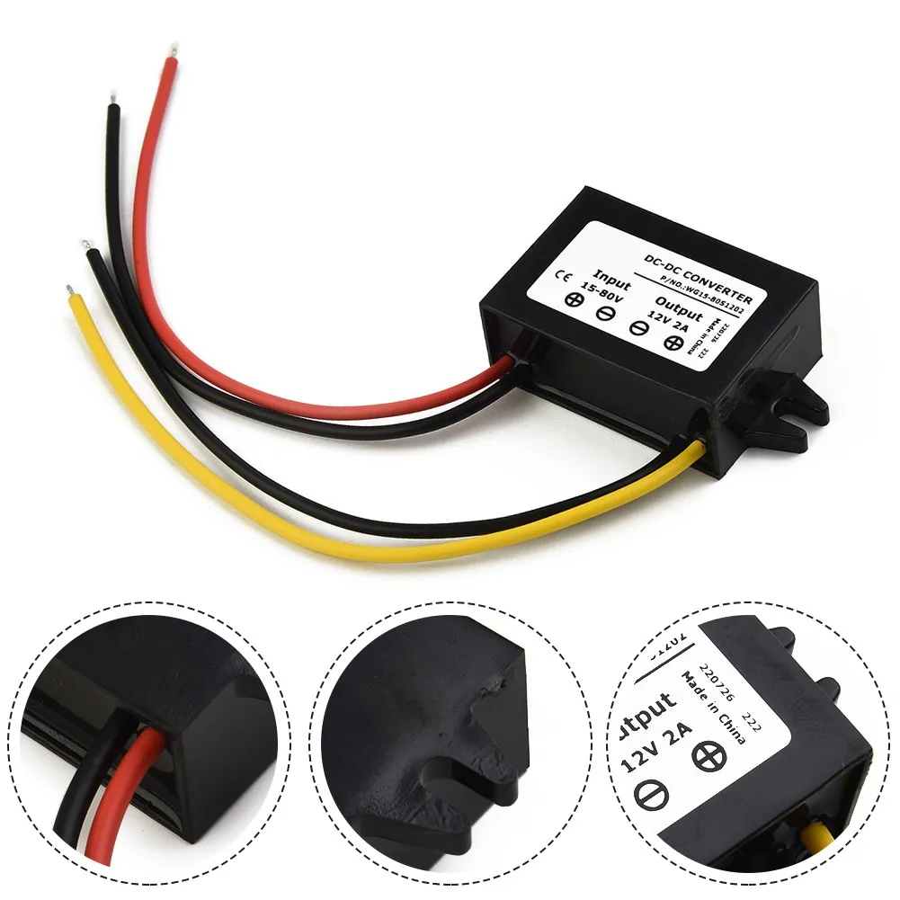 DC-DC Step Down Module Converter 15V-72V 18V 24V 36V 48V 60V To 12V 2A 24-36W Voltage Reducer Power Converter Hot Sale