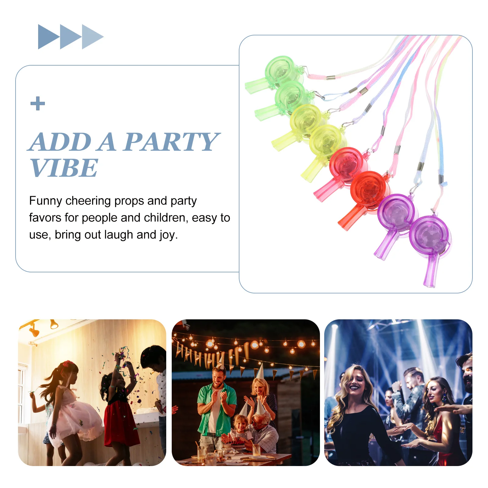 24 pezzi fischietto luminoso bomboniere atmosfera sonora colorata giocattolo per bambini incandescente night club illuminano oggetti di scena