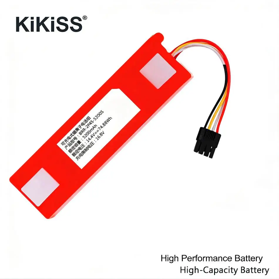 

Аккумулятор для робота-пылесоса Xiaomi Roborock 1S 1ST S50 S51 S55 T60, 5200 мАч, BRR-2P4S-5200D, высокая емкость, легкий вес