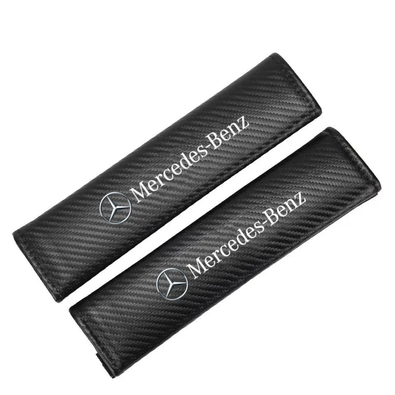 سيارة حزام الأمان الكتف غطاء مراتب مضاد للماء عالي الجودة ألياف الكربون حزام الأمان حامي وسادة لمرسيدس بنز AMG W203 W206 W220 W205 W211 W212