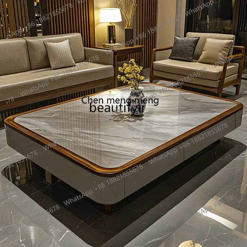 

2003 Large apartment coffee table new microcrystalline stone tea table long table living room high-end marble
