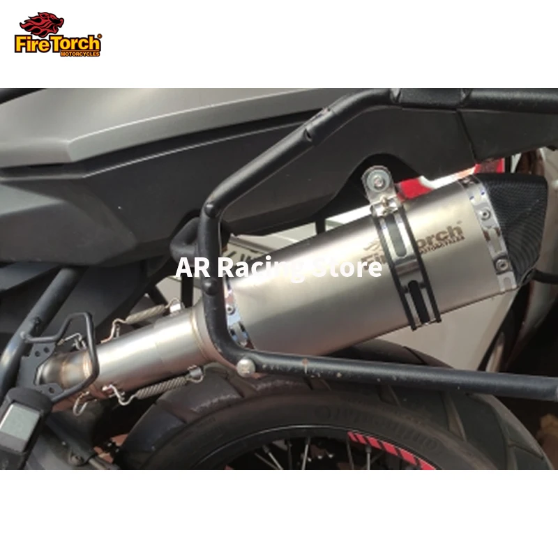 Motorcycle Mid Link Pipe with Titanium Alloy Muffler Slip On for Bmw 2009-2016 F650Gs F700Gs F800Gs F800R F800Gt Exhaust Pipe