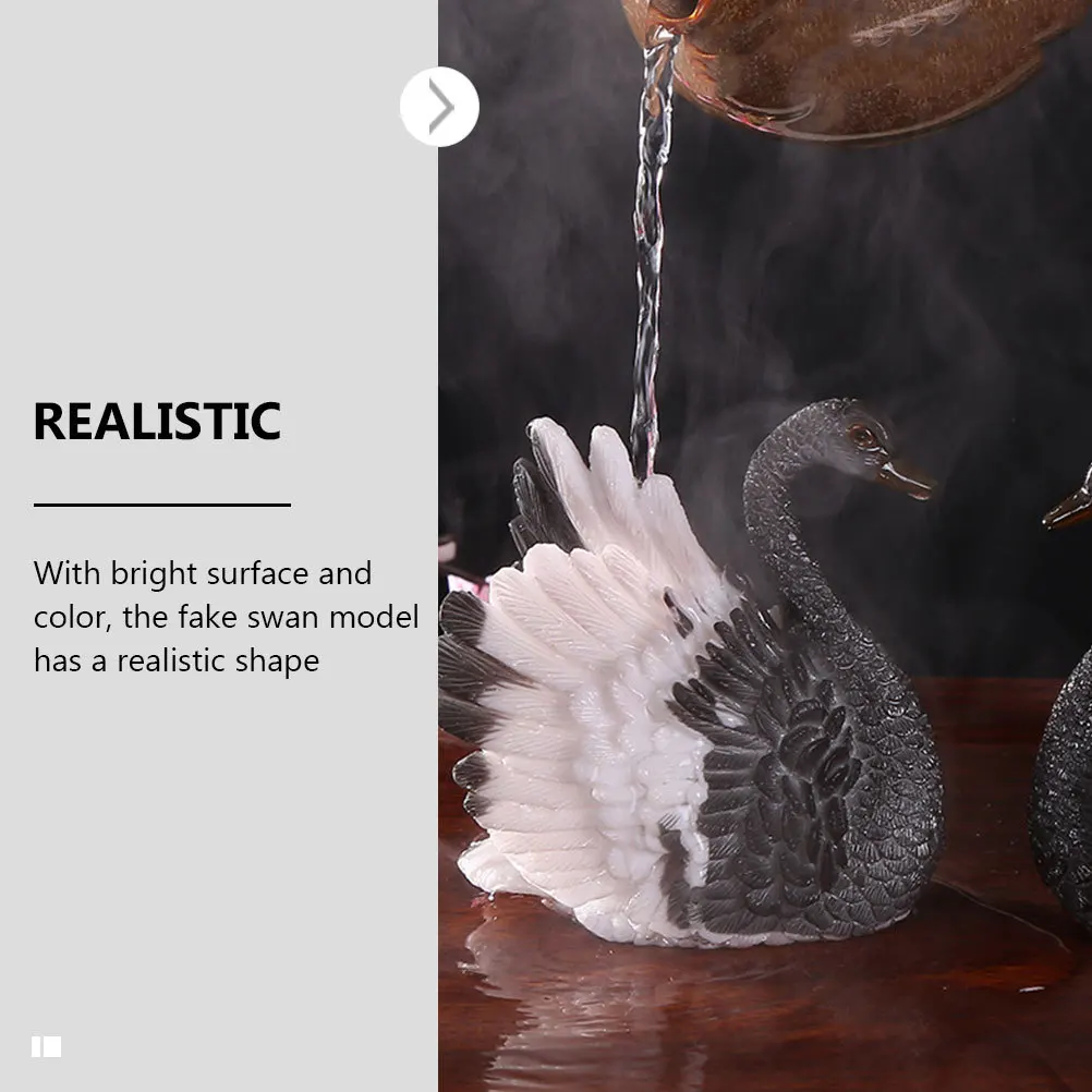 

Swan Tea Pet Color Changing Resin Ornament for Tea Tray Decoration Ceremony Accessory Desktop Decor Artificial Animal Simulation