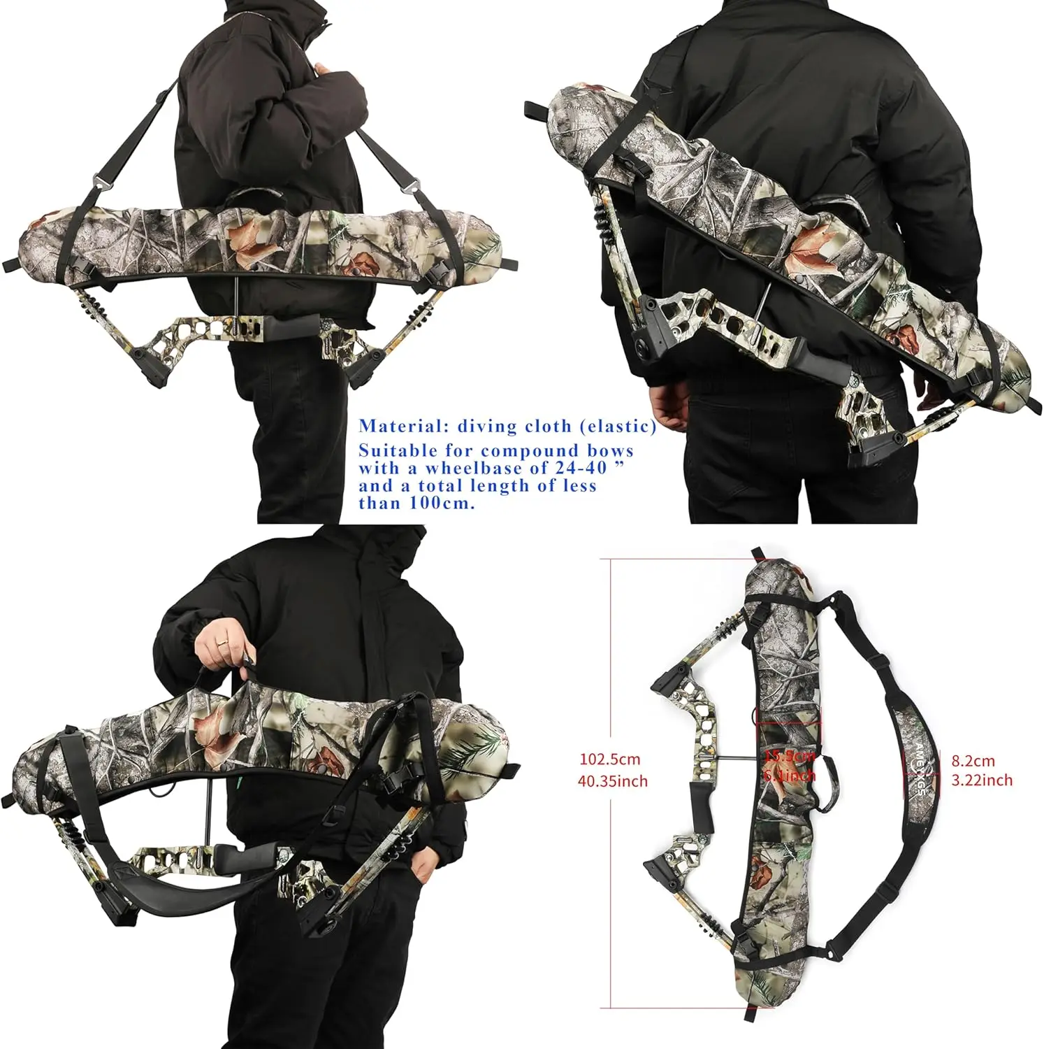 Left-Handed Black Compound Bow Kit,Hunting&Target,Limb Made in USA,Draw Weight 20-70lbs Adjustable,Draw Length 24-30