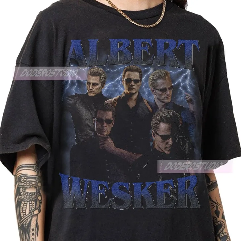 Retro Resident Evil Themed Unisex Gift, Fun Game Themed T-shirt for Women, Summer New Unisex High Street T-shirt